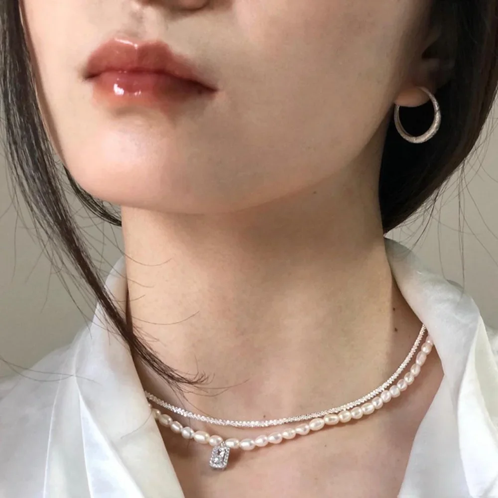 #NEW 925 Sterling Silver Round Shiny Hoop Earrings